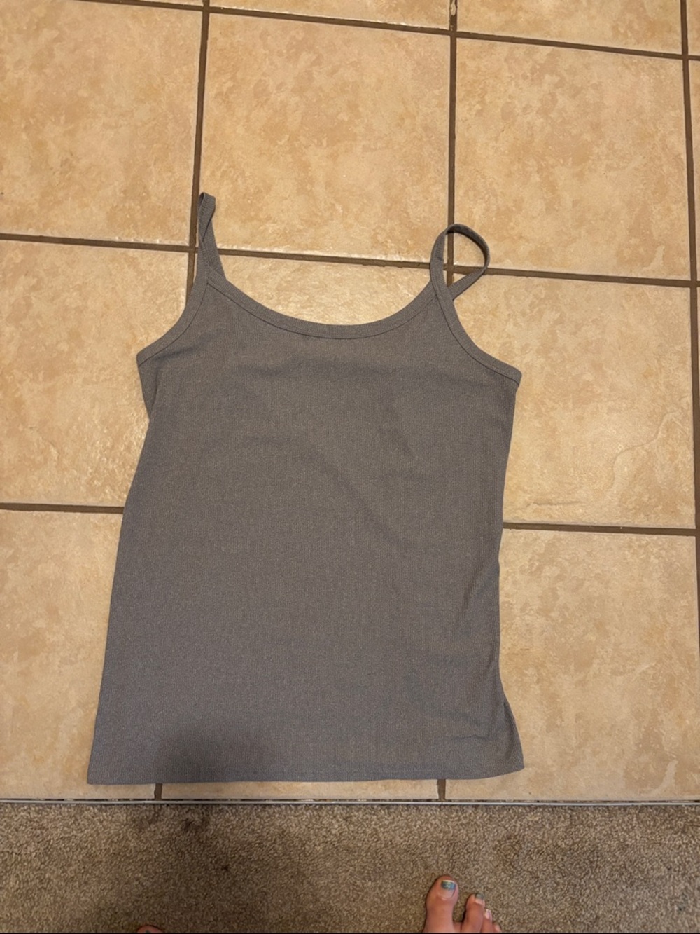 No Boundaries Gray Scoop Neck Camisole